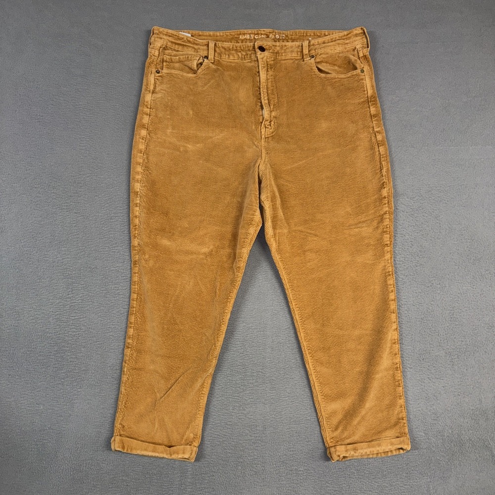 American Eagle Pants Womens 22 Plus Brown Mom Jean Corduroy Stetch Cotton Blend